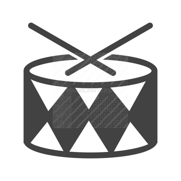 600x600 Drums Glyph Icon