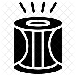 256x256 Korean Drum Icon Of Glyph Style