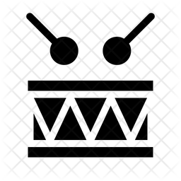 256x256 Toy Drum Icon Of Glyph Style