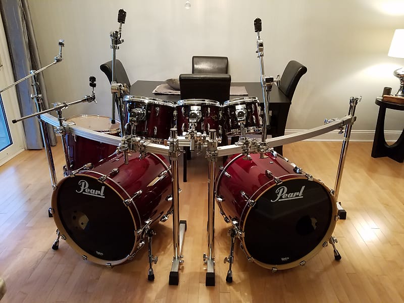 800x600 Pearl Mcx Double Bass Drum Kit W Icon Curved Rack Reverb