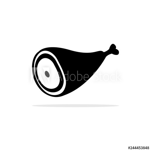 500x500 Chicken Drumstick Icon Vector Concept Illustration For Design