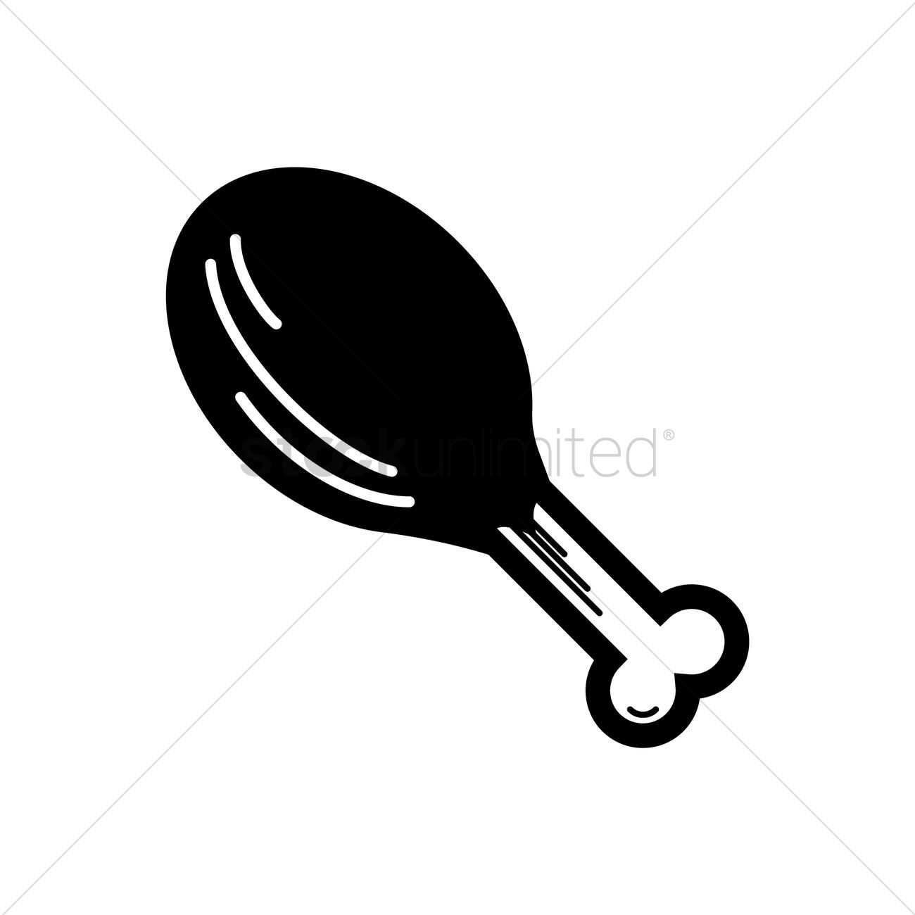 1300x1300 Chicken Drumstick Icon Vector Image