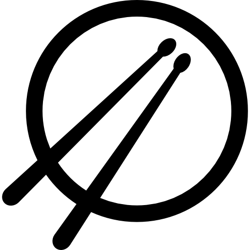 512x512 Drum And Drumsticks Top View Icons Free Download