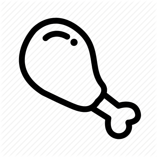 512x512 Bird, Chicken, Drumstick, Food, Meat, Turkey Leg Icon