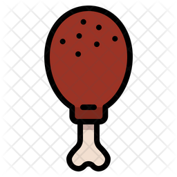 256x256 Drumstick Icon Of Colored Outline Style