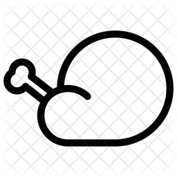 256x256 Drumstick Icon Of Line Style