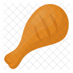 256x256 Chicken Drumstick Icon Of Flat Style