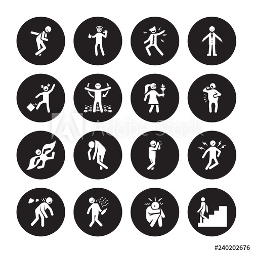 Vector Icon Set Funny Human, Down Drained Drunk Ecstatic 500x500 Vector Icon Set Funny Human, Down Drained Drunk Ecstatic