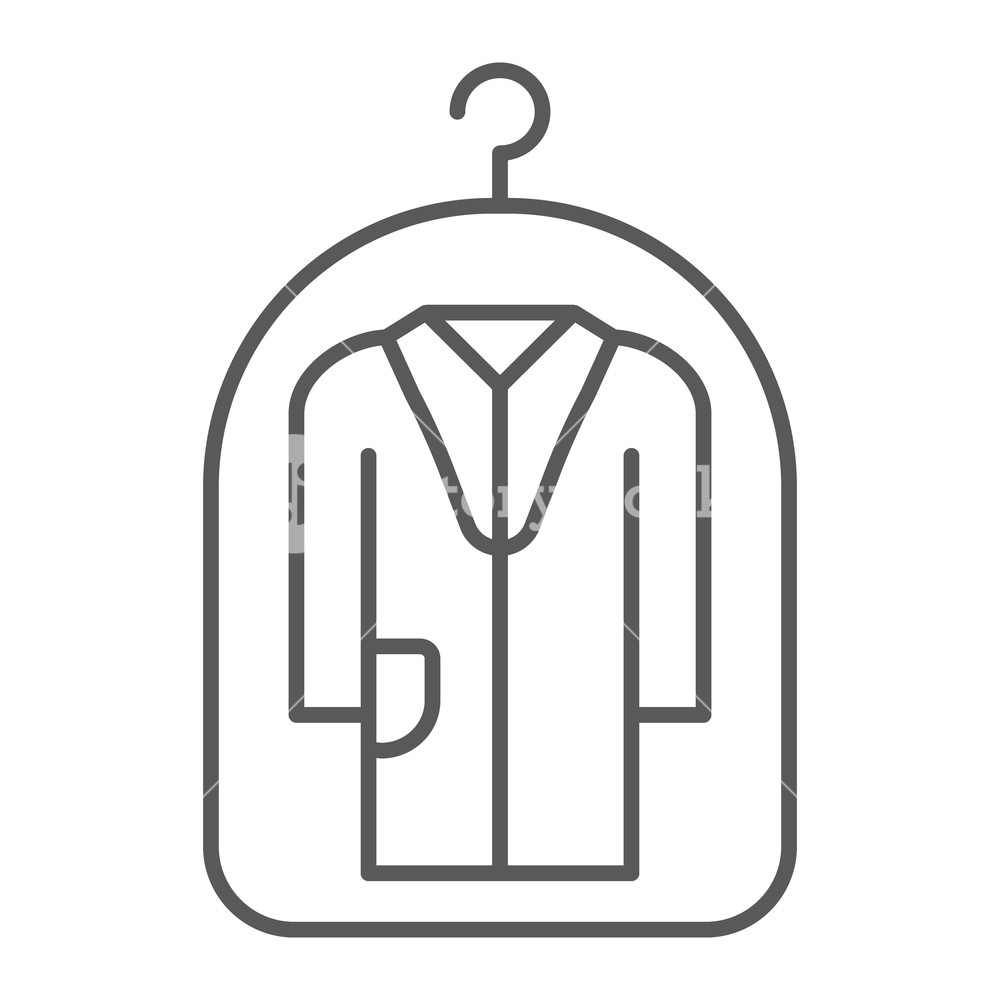 1000x1000 Cover For Clothes Thin Line Icon, Laundry And Protection, Dry