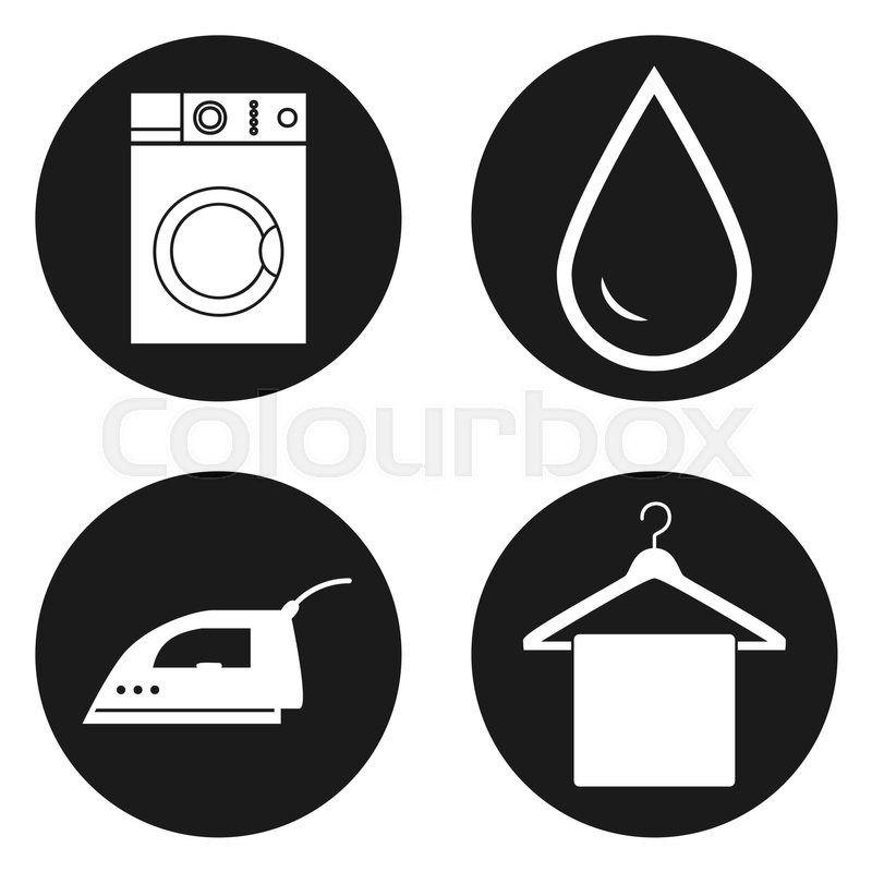 800x800 Laundry, Alterations, Dry Cleaning And Stock Vector Colourbox
