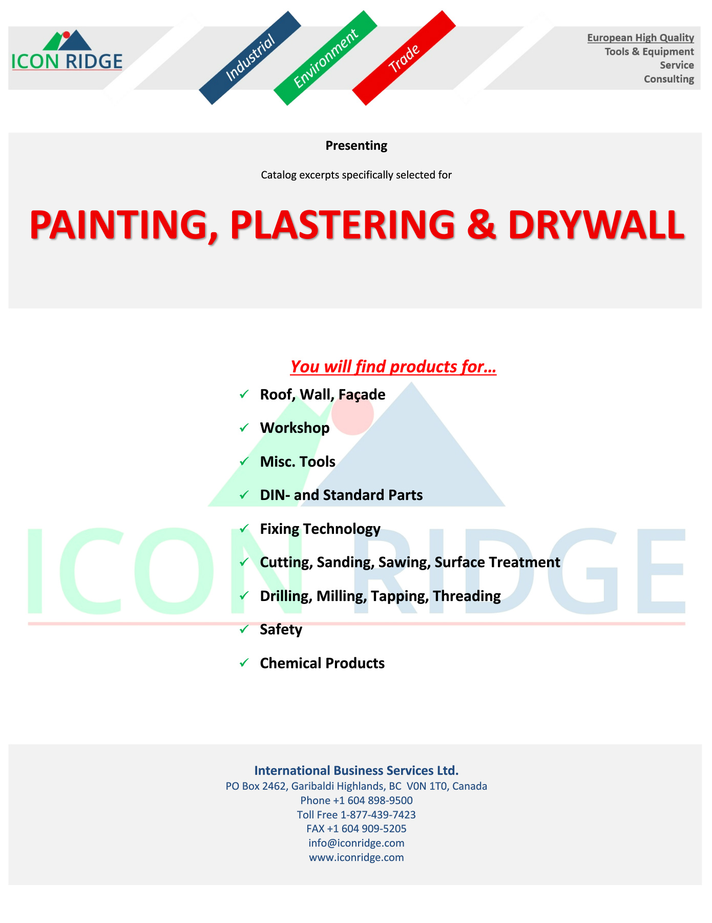 1390x1800 Icon Ridge Painting, Plastering Drywall Catalog
