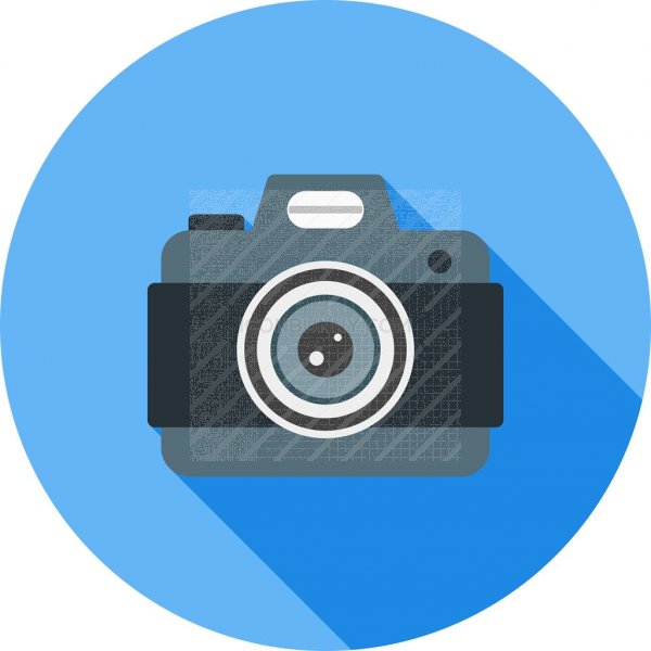 600x600 Dslr Camera Flat Shadowed Icon