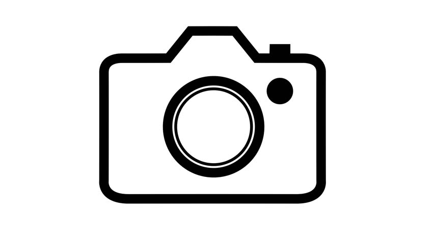 852x480 Dslr Camera Icon Animation Appearing Stock Footage Video