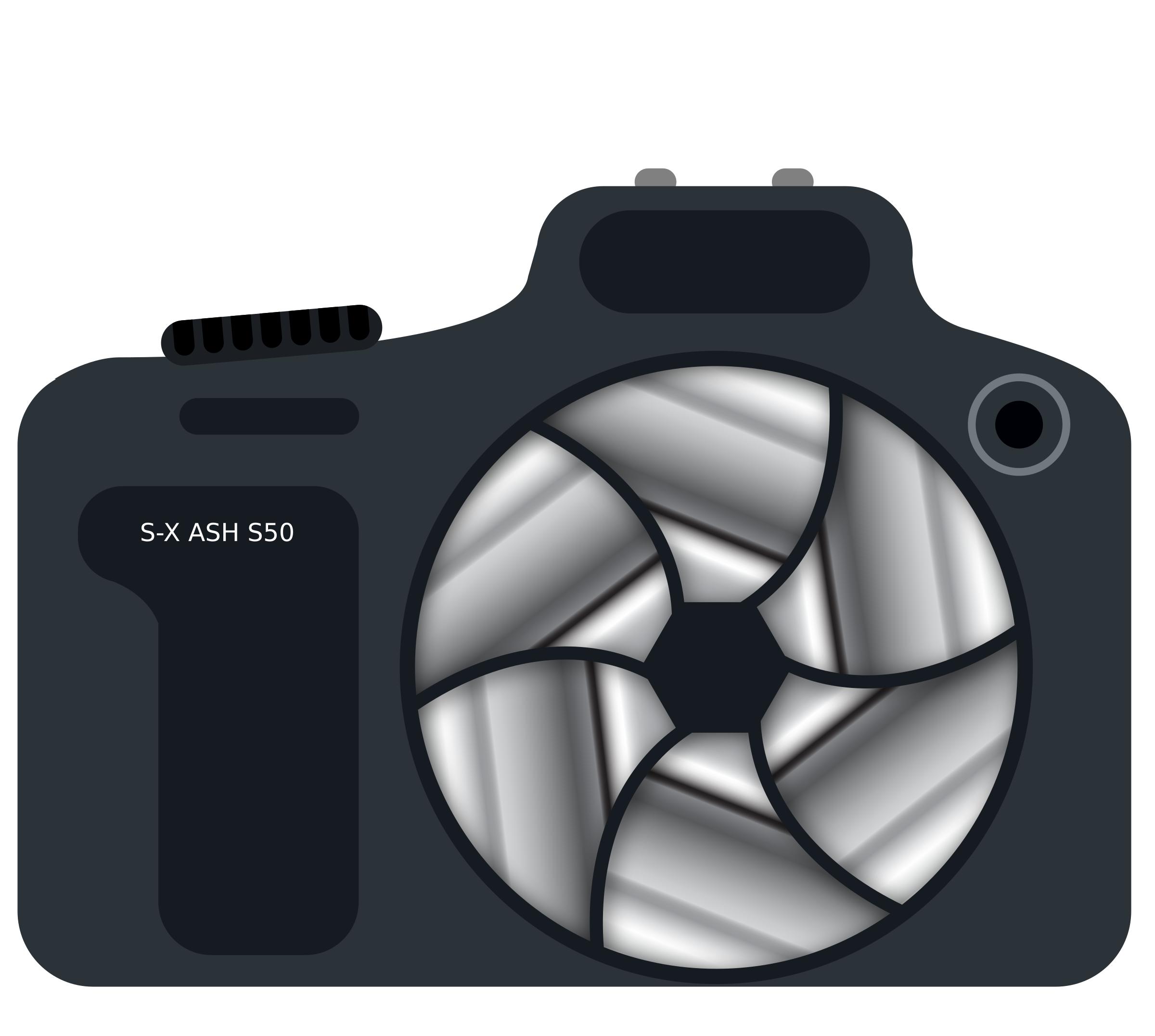 2400x2152 Dslr Camera With Metallic Shutter Icons Png