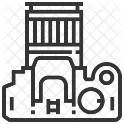 256x256 Dslr Icon Of Line Style