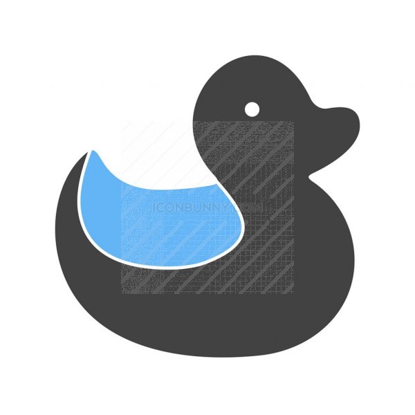 600x600 Duck Blue Black Icon