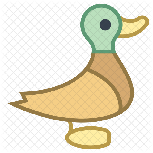 512x512 Duck Icon Of Colored Outline Style