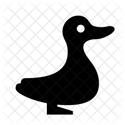 256x256 Duck Icon Of Glyph Style