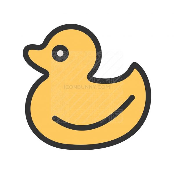 600x600 Duck Line Filled Icon