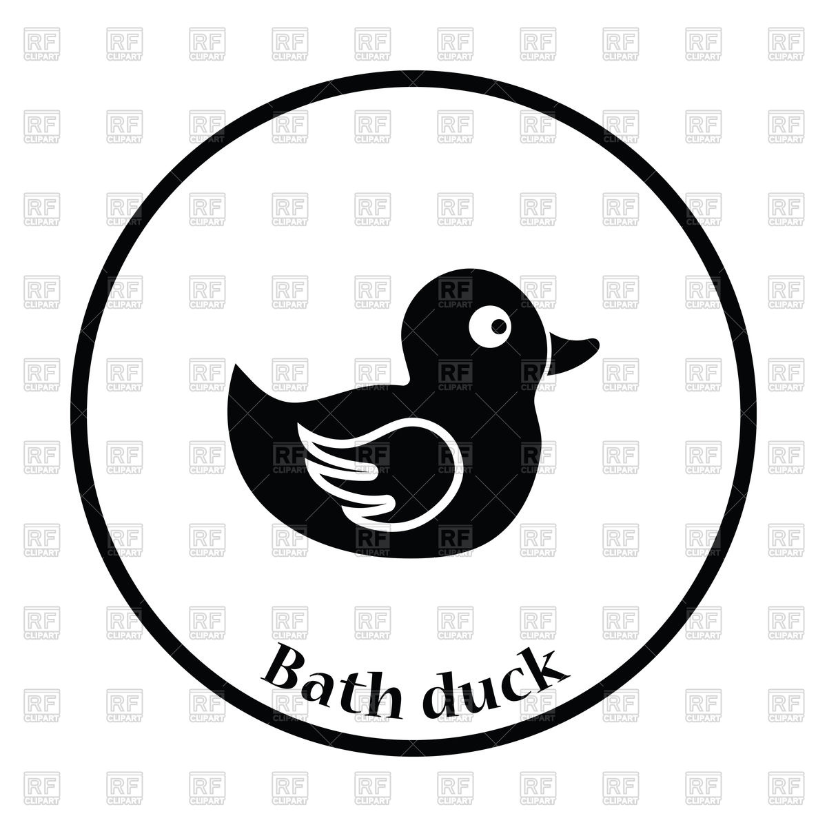 1200x1200 Thin Circle Design Of Bath Duck Icon Vector Image Of Icons