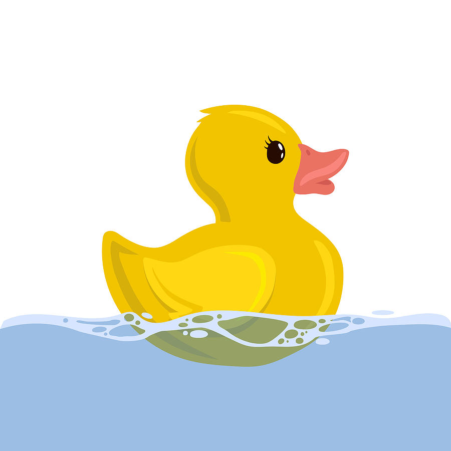 900x900 Bath Duck Icon With Duck On White Background Drawing