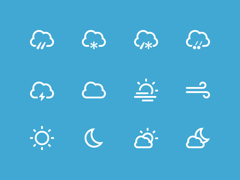 Weather Icons 800x600 Weather Icons