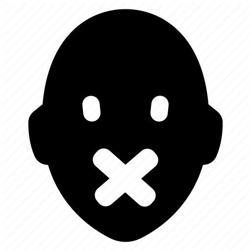 512x512 Dumb, Face, Mouth, Mute, Person, Silent Icon