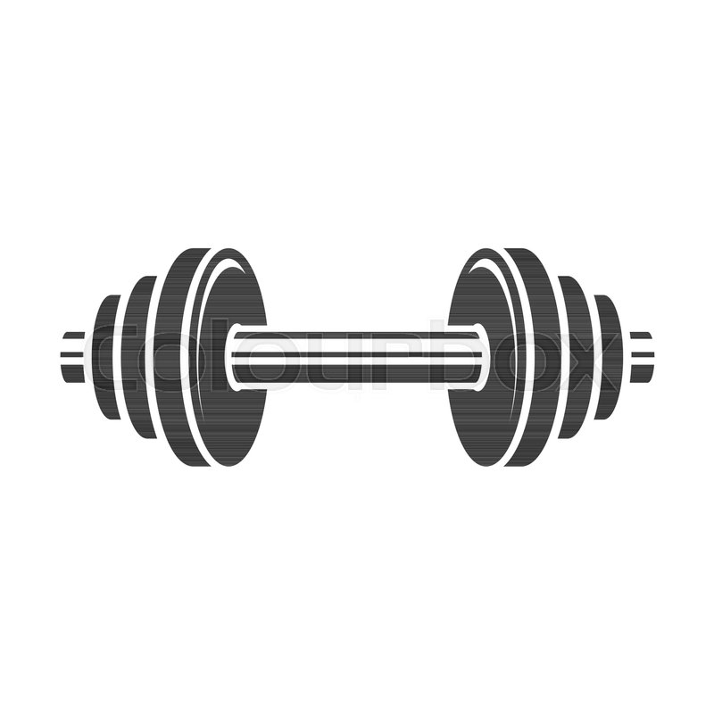 Dumbbell Icon On White Background Stock Vector Colourbox 800x800 Dumbbell Icon On White Background Stock Vector Colourbox