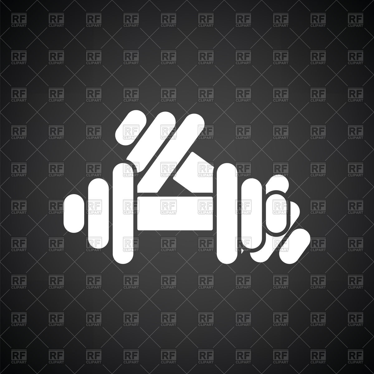 Dumbbell Icon On Black Background Vector Image Of Sport 1200x1200 Dumbbell Icon On Black Background Vector Image Of Sport