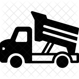 256x256 Dump Truck Icon Of Glyph Style