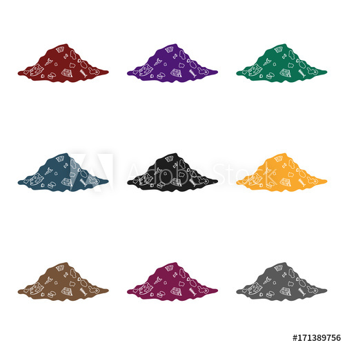 500x500 Dump Icon In Black Style Isolated On White Background Bio