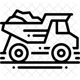 256x256 Dump Truck Icon Of Line Style