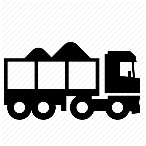 512x512 Coal, Construction, Dump, Road, Sand, Transport, Truck Icon
