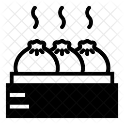 256x256 Dumpling Icon Of Glyph Style