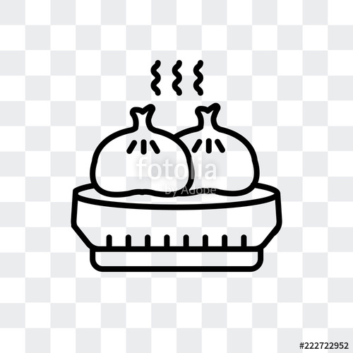 500x500 Dumpling Icon Isolated On Transparent Background Modern