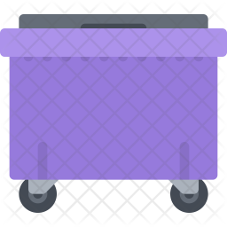 256x256 Dumpster Icon Of Flat Style