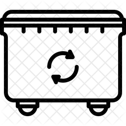 256x256 Dumpster Icon Of Line Style