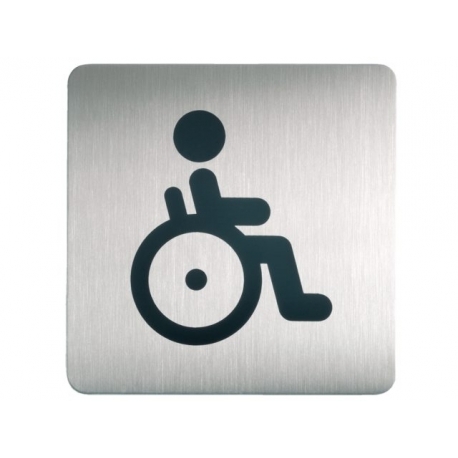458x458 Info Plate Icon Durable Square Toilet Invalid