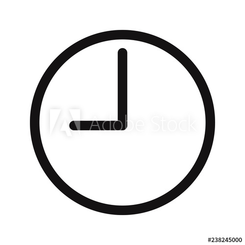 Clock Icon Vector Watch,time Symbol 500x500 Clock Icon Vector Watch,time Symbol