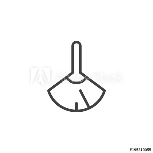 500x500 Feather Duster Outline Icon Linear Style Sign For Mobile Concept