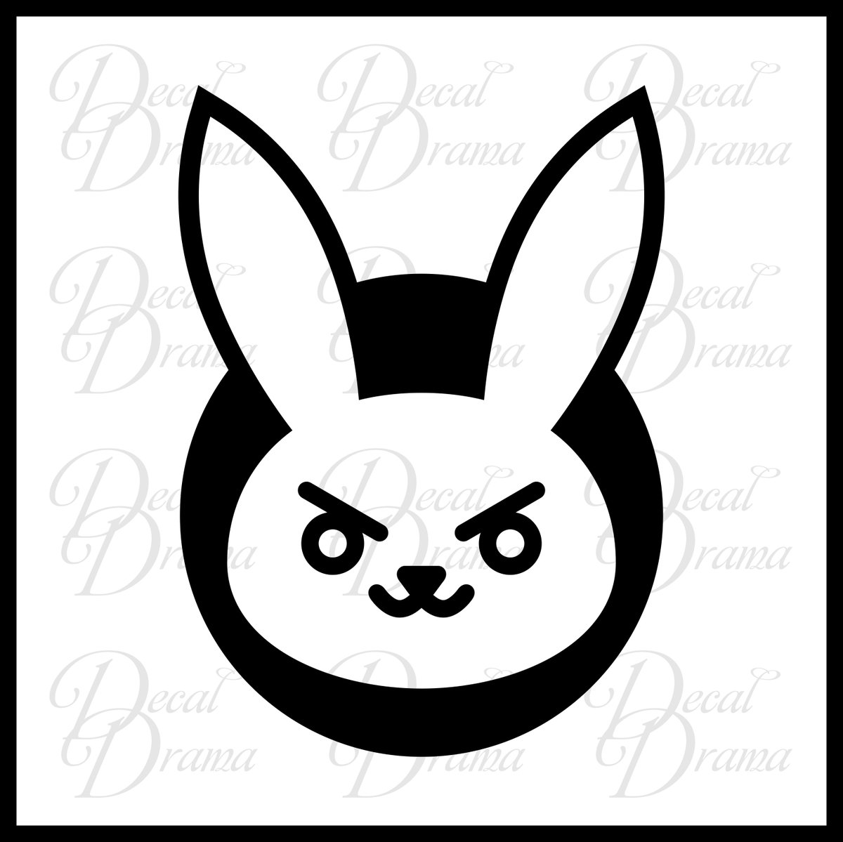 1200x1199 D Va Bunny Icon, Overwatch Inspired Vinyl Carlaptop Decal Decal