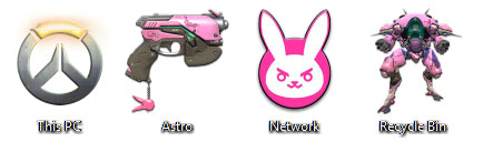 434x137 Overwatch D Va Theme For Windows