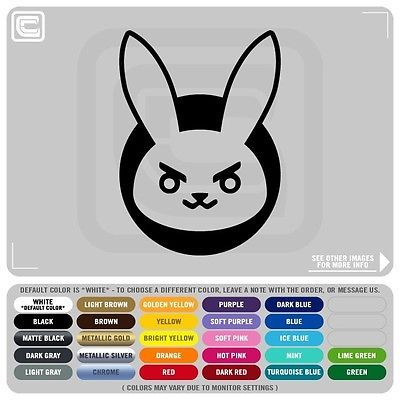 400x400 D Va Bunny Symbol Icon Spray Decals Stickers, Overwatch Xbox