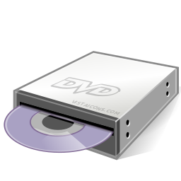 256x256 Disc, Dvd, Drive Icon