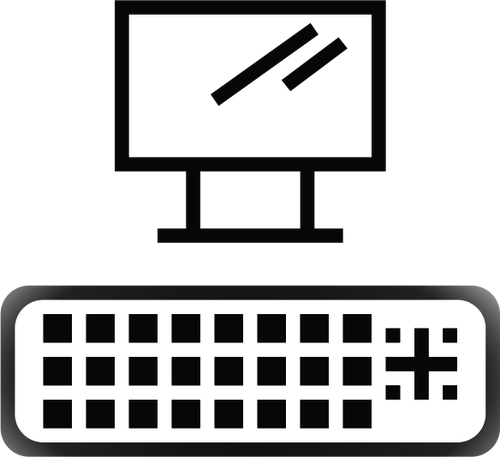 500x457 Dvi Port Icon Vector Image