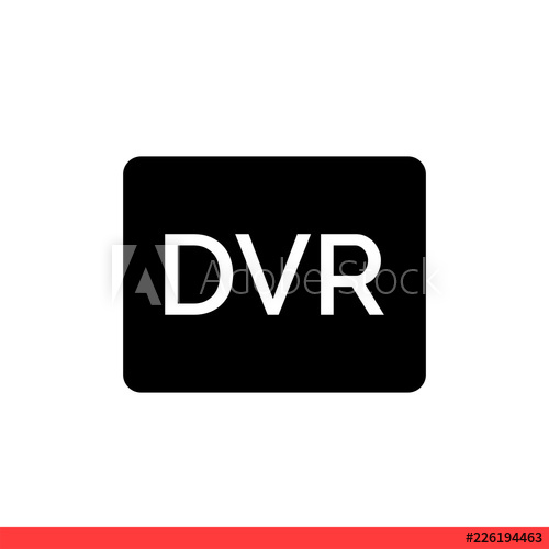 500x500 Dvr Vector Icon, Video Symbol Simple, Flat Design For Web