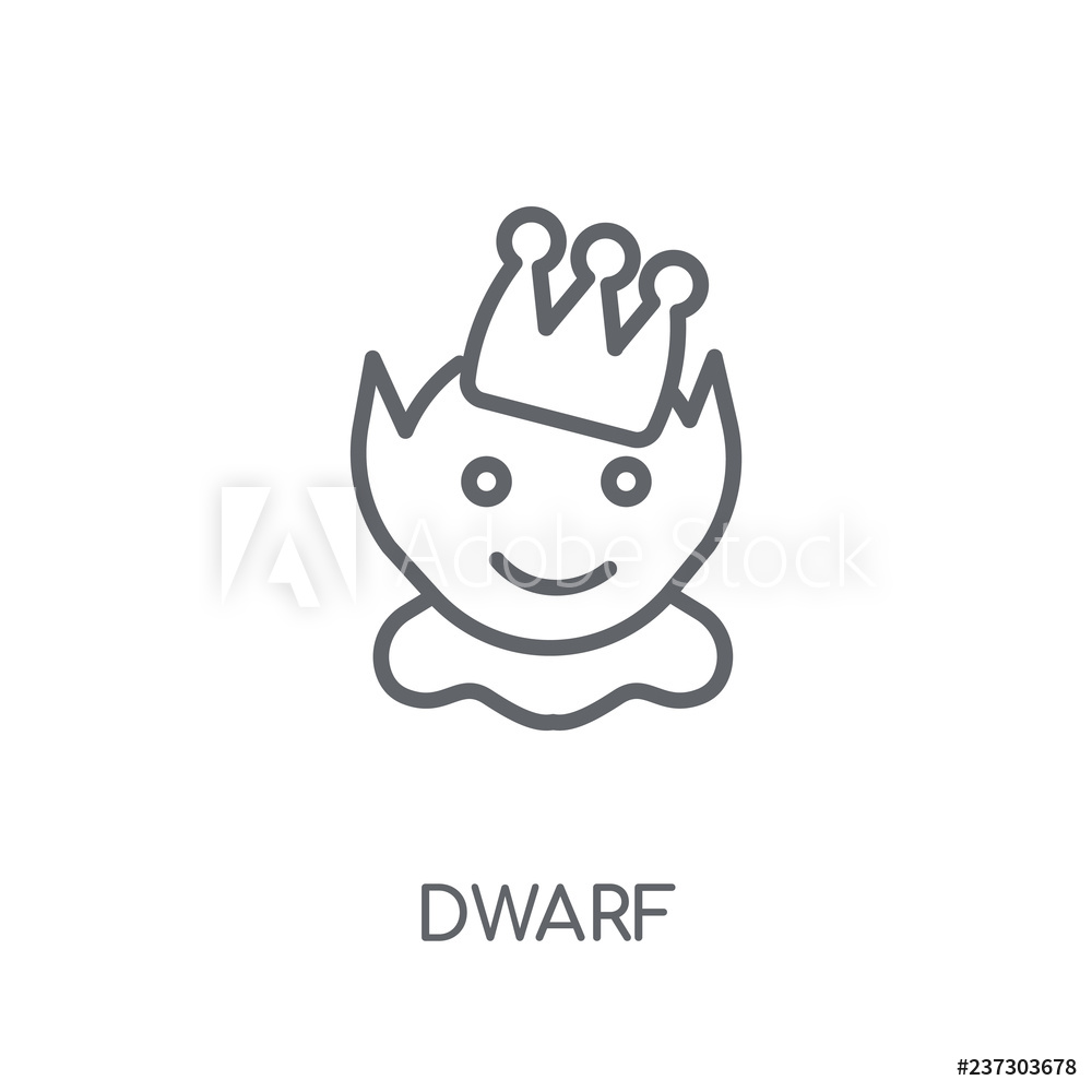 1000x1000 Photo Art Print Dwarf Linear Icon Europosters