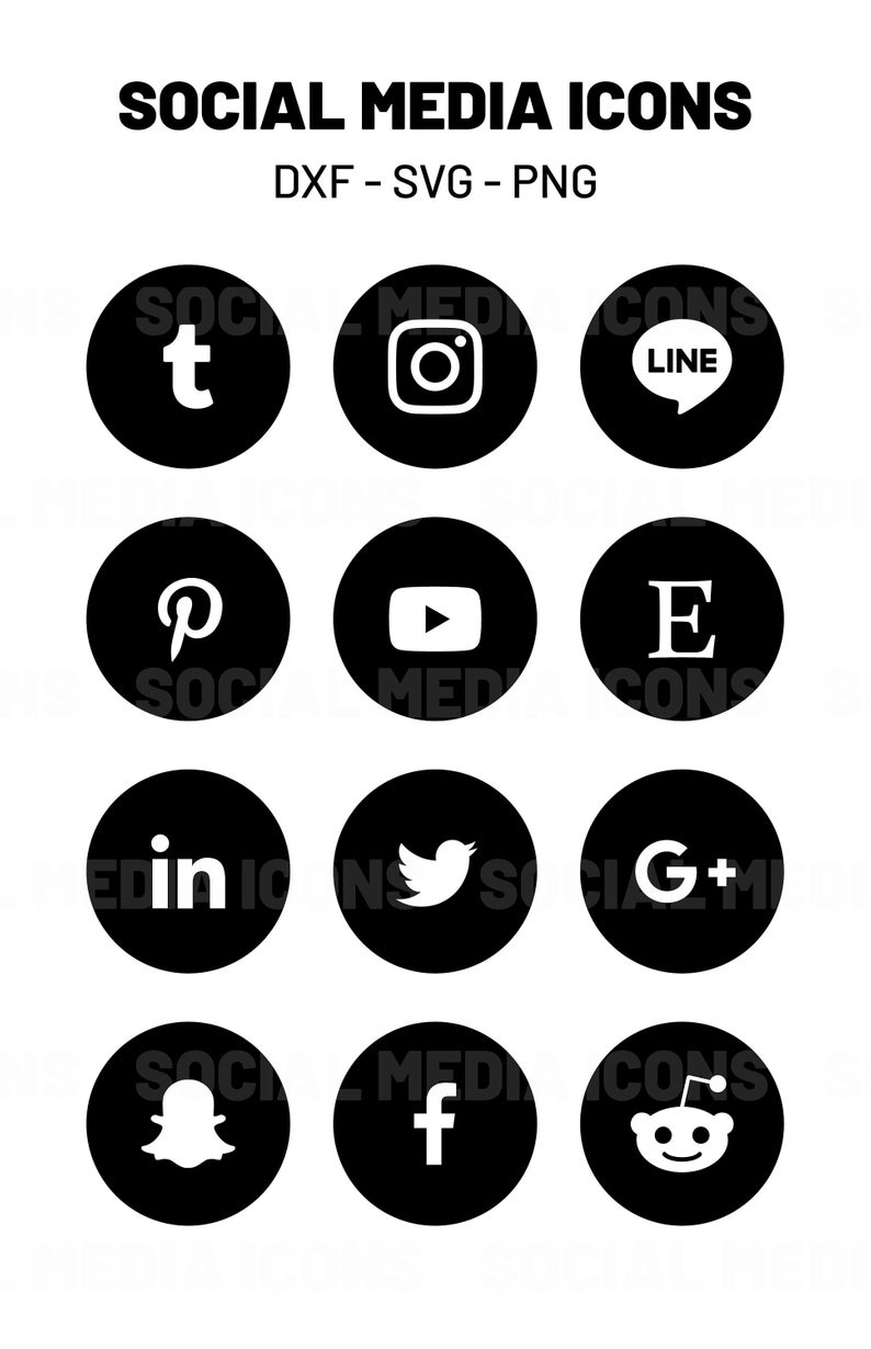 794x1230 Social Media Icons Dxf Png Circle Social Media Etsy