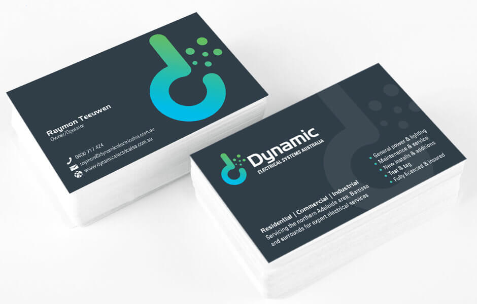 940x600 Icon Graphic Design Adelaide Dynamic Electrical Business Cards