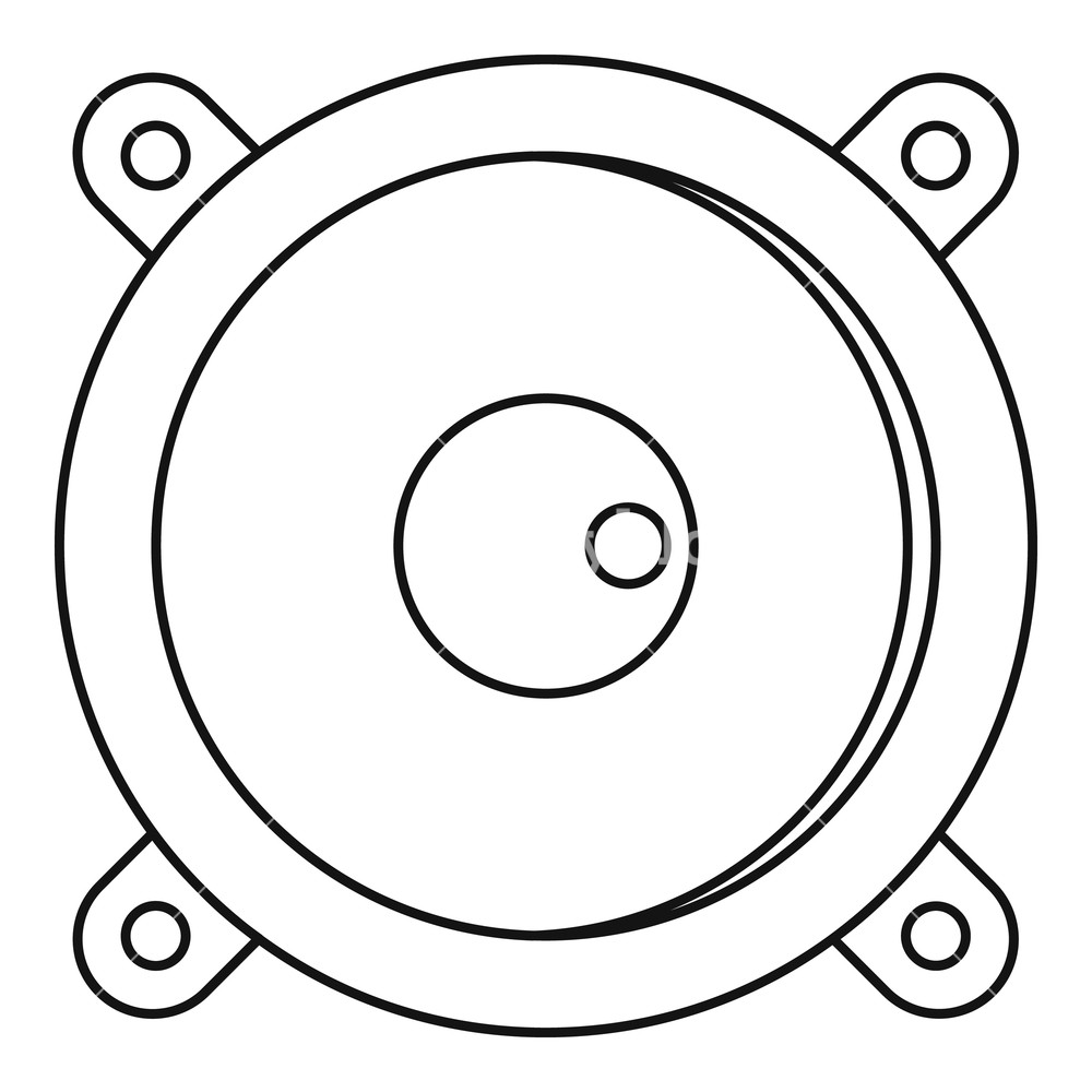 1000x1000 Sound Speaker Dynamic Icon Outline Illustration Of Sound Speaker